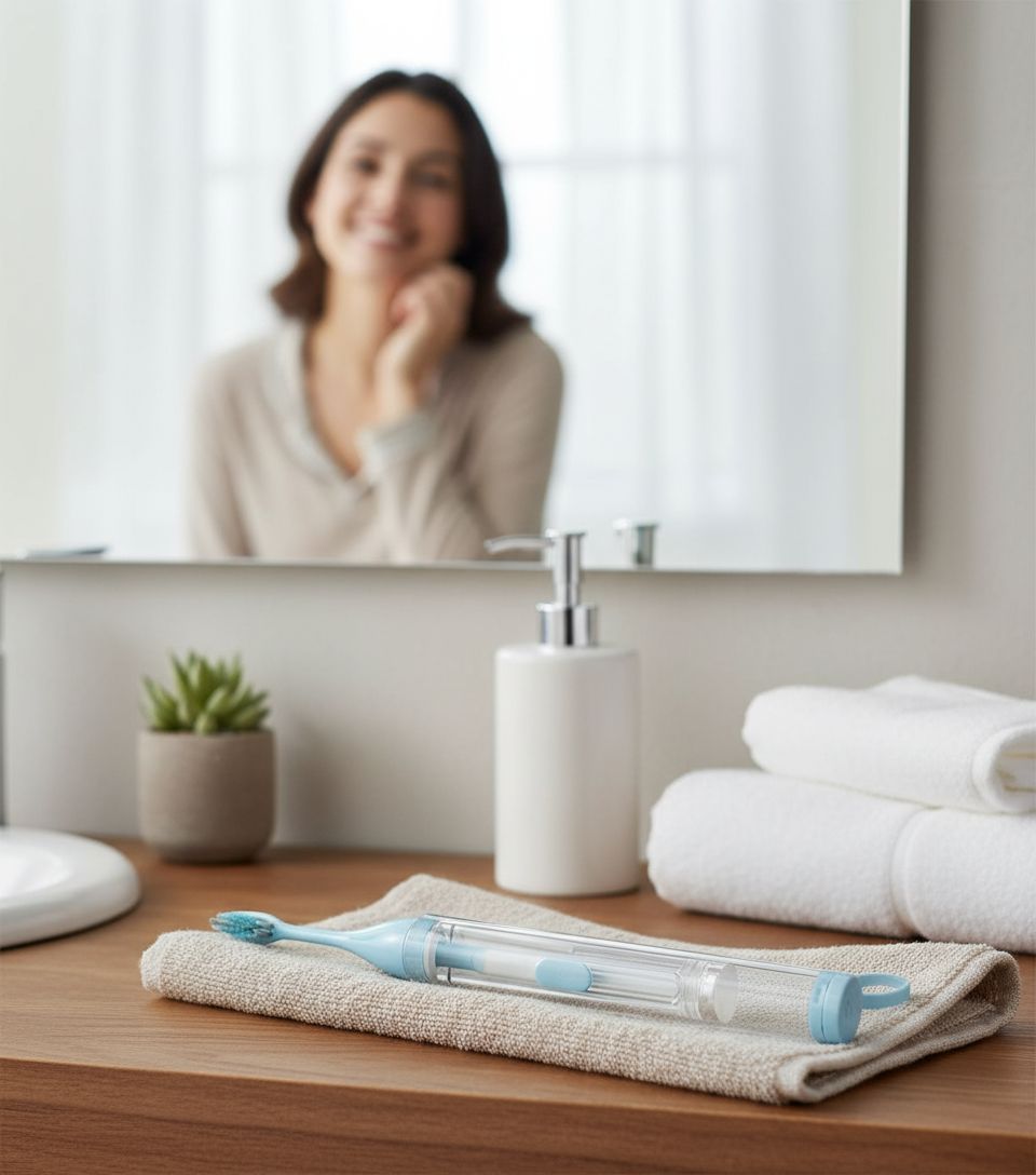 AI generated product image for Portable 3-in-1 Toothbrush